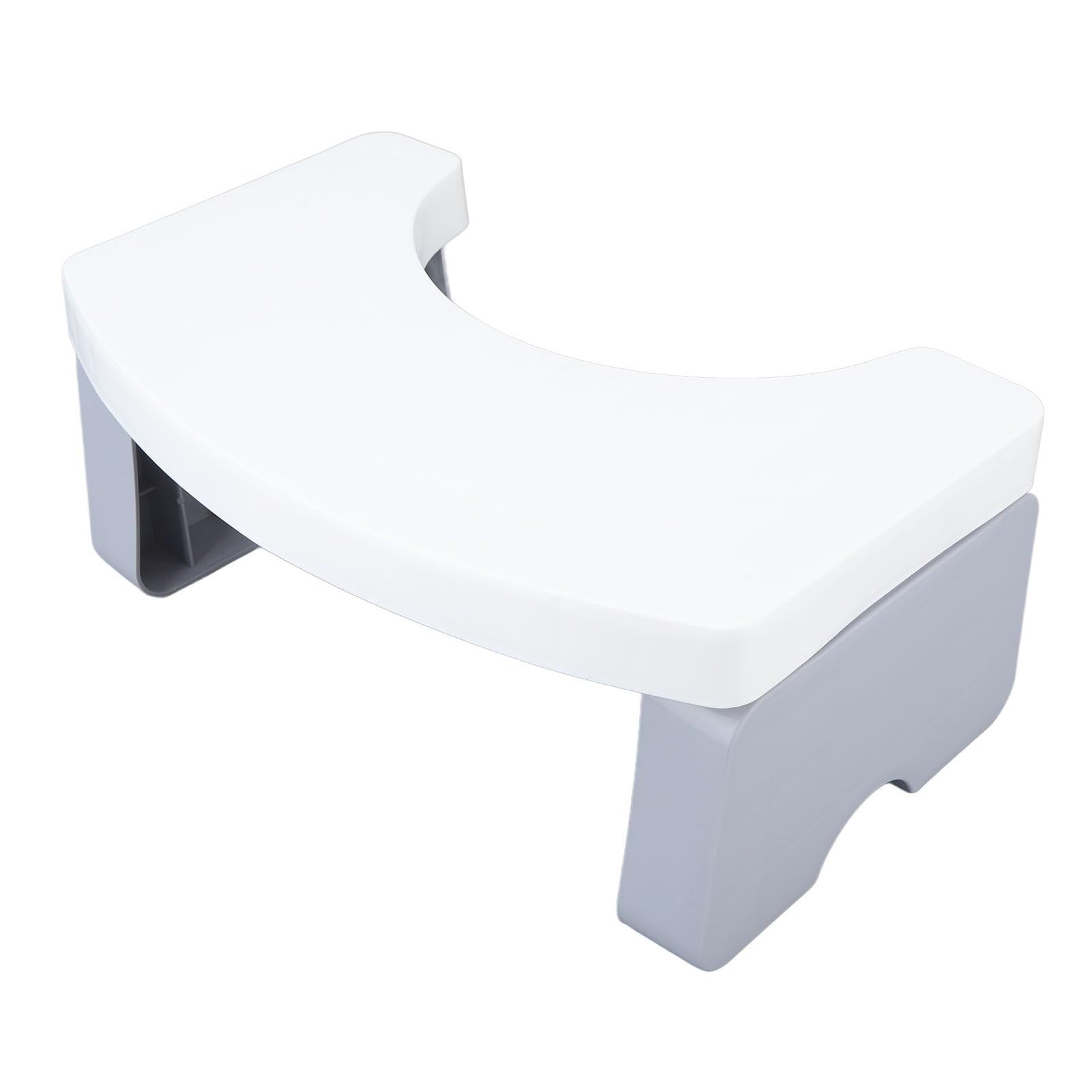 BAOK Squat Footrest, Strong Weight Support, Easy to Store, Foldable Toilet Stool, Portable for Travel (White)