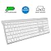 Macally Wireless Bluetooth Keyboard with Numeric Keypad for Laptops, Computers (Apple: Mac, iMac, MacBook Pro/Air, iOS, iPhone, iPad, Windows: PC and Android), Smartphones, Tablets (Aluminum Silver)