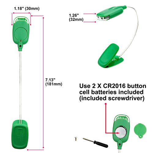HONWELL Book Light Clip on Reading Light 3 Pack Portable LED Light with 360° Flexible and 2 Brightness Book Light for Reader Kids