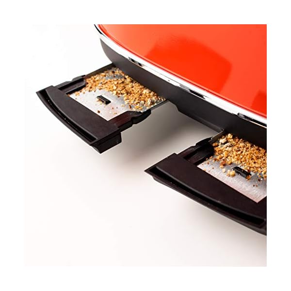 Haden-Jersey-Toaster--Electric-Stainless-Steel-Toaster-Four-Slice-Marmalade-CE45-NOT-RED Haden Jersey 4 Slice Orange Toaster – Electric Stainless-Steel Retro Toaster - Variable Browning Control - Reheat and…