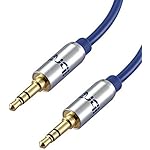 IBRA® 3.5mm Stereo Headphone Audio Jack Cable AUX Auxiliary 3.5 to 3.5 Male Lead For iPhone 6 5s 5 5c 4s 4, iPod, Smartphone, MP3 Player - 3 m (Blue Wire) 3m/9.6 Feets