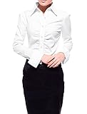 Allegra K Women's Single Breasted Long Sleeves Slim Fit Ruched Front Shirt