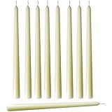 Simply Soson 30 Pack Ivory Tall Taper Candles - 10 Inch Dripless, Unscented Dinner Candle - Paraffin Wax with Cotton Wicks Code 1905