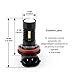 YITAMOTOR High Power 60W Chipsets H8 LED Fog Driving Lights Lamp 1200 Lumen 6000k White Projection Bulb (Pack of 2)