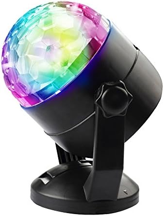 Disco Lights Mini LED Stage Lighting with Sucker RGB Crystal Magic Rotating Ball For KTV Xmas Party Wedding Show Club