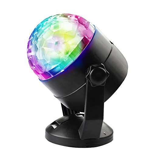 Disco Lights Mini LED Stage Lighting with Sucker RGB Crystal Magic Rotating Ball For KTV Xmas Party Wedding Show Club