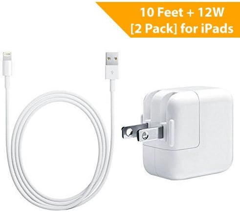 Charger - 10ft USB Charge Cables (2) with 12W Wall (2) for iPhone 6s Plus / 6 Plus / 6s / 6 /  s