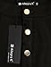 Allegra K Women's Faux Suede Button A-Line High Waisted Christmas Flared Mini Short Skirt Small Black