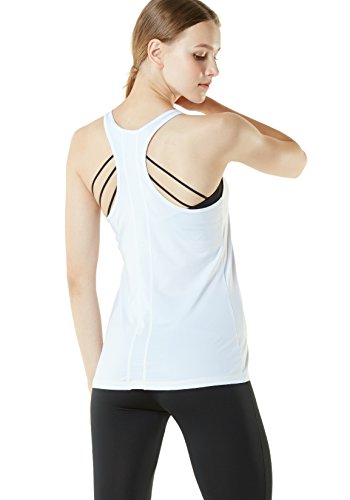 image for TSLA 1~2 Pack Women's Dri Racerback Workout Cool Fitness Tank Top Shir