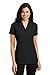 Port Authority Ladies Silk Touch Y-Neck Polo-Black-Large