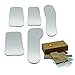 Omonic 5Pcs/Set 2 Sided Dental Occlusal Photographic Mouth Mirror Rhodium Dental Plated Glass Intraoral Photo Reflector