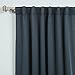 Best Home Fashion Basic Thermal Insulated Blackout Curtains - Back Tab/Rod Pocket - Navy - 52