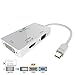 CableDeconn Gold Plated Mini Displayport (Thunderbolt Port Compatible) to Hdmi/dvi/vga 3-in-1 Adapter for Apple MacBook Air Pro Hdmi Port Supporting 4kx2k Resolution White