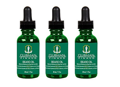 (VALUE PACK OF 3) CLUBMAN PINAUD BEARD OIL 1oz