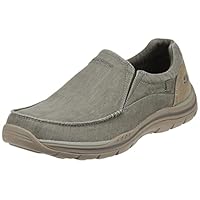 Skechers Men's Expected Avillo Moccasin, Khaki, 14 D US