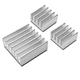 Addicore Raspberry Pi Heatsink Set for B B+ 2 and 3 (Set of 3 Aluminum Heat Sinks)