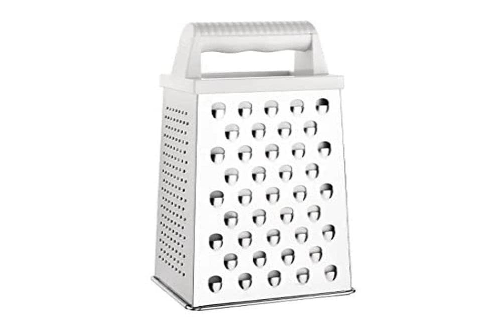 Vogue Stainless Steel 4 Way Hand Grater - Lemon Zester, Cheese Grater, Vegetable Slicer DM021