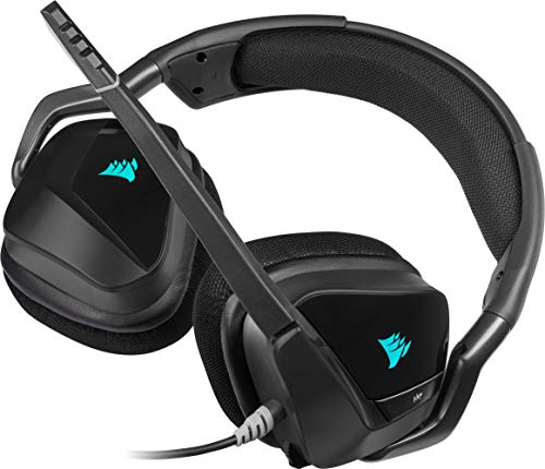 ایگرد | قیمت و خرید Corsair VOID ELITE RGB USB Gaming Headset (7.1 Surround  Sound, Optimised Omnidirection Microphone, Customisable RGB Lighting,  Microfibre Mesh Fabric Earpads, Aluminium Construction) - Black