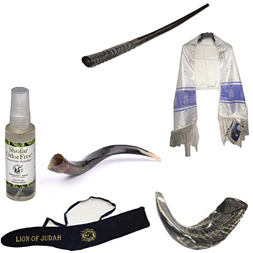 Set Shofar,Oryx,Ram Horn,Kudu,Tallit Messianic