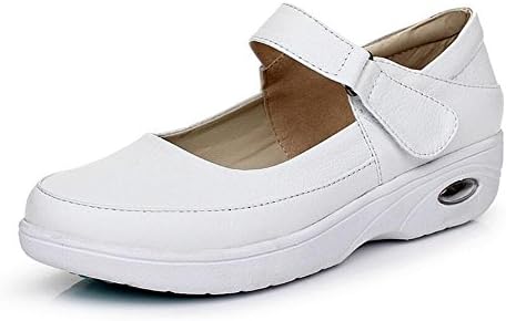 XZGC Spring and Autumn Nurses Shoes Leather Breathable deodorant Air Cushion Soft soled Shoes
