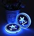 2pcs LED Car Cup Holder Lights for NFL-Dallas Cowboys, 7 Colors Changing USB Charging Mat Luminescent Cup Pad, LED Interior Atmosphere Lamp,We are More Loyal Fans