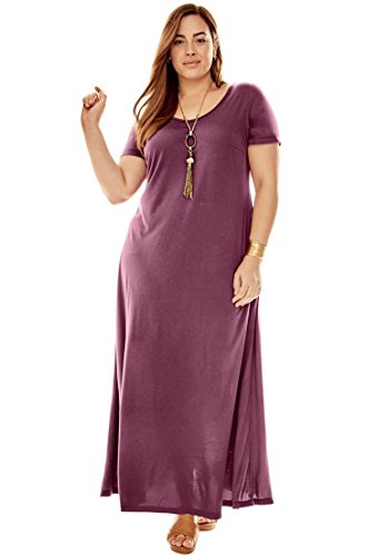 Jessica London Women's Plus Size Tee Shirt Maxi Dress