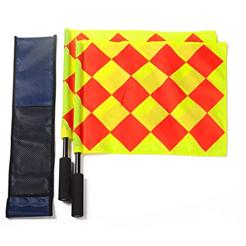 B bangcool 2PCS Referee Flag Square Grid Plastic Linesman Flag Soccer Match Flag - Thumbnail 6