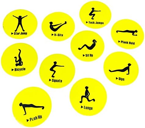 Soccer Innovations Exercise Station Markers, Set of 10, Yellow