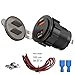 USMEI Dual QC3.0 USB Charger Socket, 36W Waterproof Quick Charge 3.0 Power Outlet Adapter for 12V/24V Car Boat Marine Motorcycle ATV RV Campers Tractors Truck Golf-Cart etc