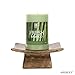 Hosley Square Ceramic Pillar Candle Holders & Incense Stick Holder for Modern Ritual Accessories for Mindful Living and Home Ambiance Light Brown (Set of 4)