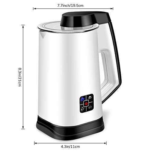 Milk Frother, Electric Milk Steamer for Making Latte, Cappuccino, Hot Chocolate, Automatic Foam Maker Cold Hot Milk Warmer