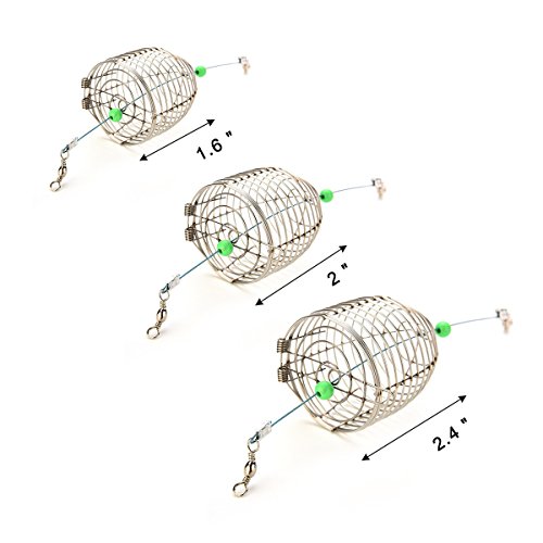 bouti1583 Fishing Bait Trap Cage Feeder Basket Holder Lure Fish Accessories S 5 Pcs