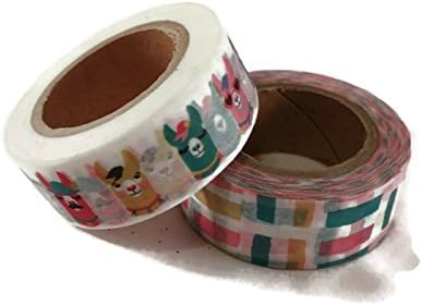 Bright Llamas Washi Tape Assortment - 2 Spools - 10yds
