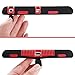 DOMAVER iPad Mini 2 Case,iPad Mini Case,iPad Mini 3 Case,Heavy Duty Shockproof Rugged Cover 3 In1 Hard PC+Silicone Hybrid Impact Resistant Full Body Protective Case for iPad Mini 1/2/3-Black/Red