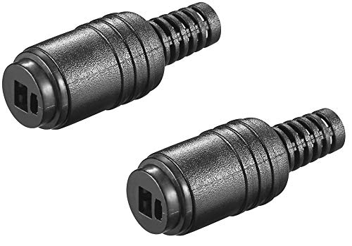 electrosmart Pair of 2 Pin Din Female HiFi Loud Speaker Cable Plugs with Screw Connections