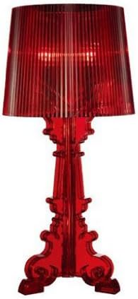 Crystal Clear Bedroom Table Lights Kartell Bourgie Ghost Contemporary Reading Table Lamp Study Room Desk Lights (Red)