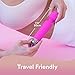 Luna Vibrator - Rechargeable Personal Wand Massager - 20 Vibration Patterns & 8 Multi-Speed - Quiet, Small, Compact & Powerful - Sex Toy for Couple, Men & Women - Travel Bag Included - Hot Pink