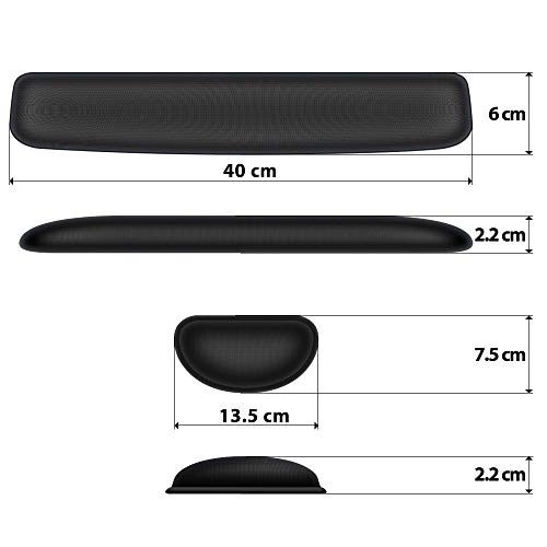 WIRESTER Keyboard Wrist Rest Pad with Mouse Wrist Rest for Home and Office - Multicolor Paws Dog