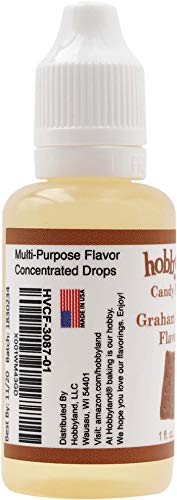 Hobbyland Candy Flavors (Graham Cracker Flavoring, 1 Fl Oz), Graham Cracker Concentrated Flavor Drops