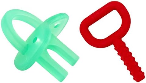 Molar Muncher Teether with Chewy Tubes Knobby Super Chew Red