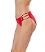 Balanced Tech Women's Caged Strappy Bikini Panties 3 Pack - Red/Blue/Grey - Large