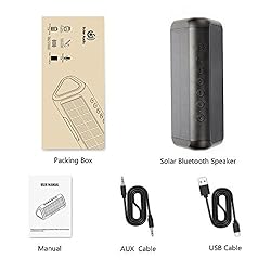 Solar Bluetooth Speaker Portable，5000mAh Wireless