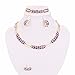 MOOCHI 18K Gold Plated Purple Turtle Shell Pattern Choker Necklace Earrings Bracelet Jewelry Set