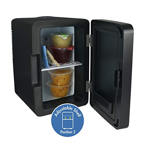 Personal Chiller Led Lighted Mini Fridge Dry erase surface keeps warm