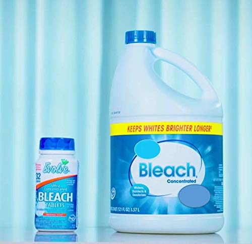 Evolve Concentrated Bleach Tablets - 32-ct Bottles (Pack of 6 Fresh Lemon)