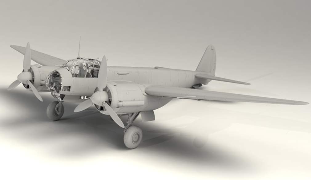 ICM 1:48 - Ju 88D-1 WWII German Recon. Plane, ICM48240 Gray - Image 3