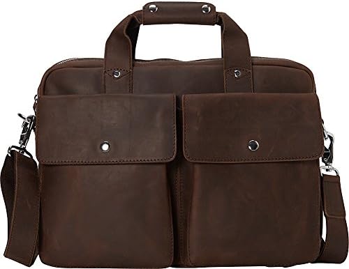 Vagabond Traveler Classic Medium Full Grain Leather Messenger Laptop Bag