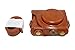 MINICO Protective PU Leather Camera Case Bag with Tripod Design Compatible For Canon PowerShot G9 X G9x with Shoulder Neck Strap Belt Brown