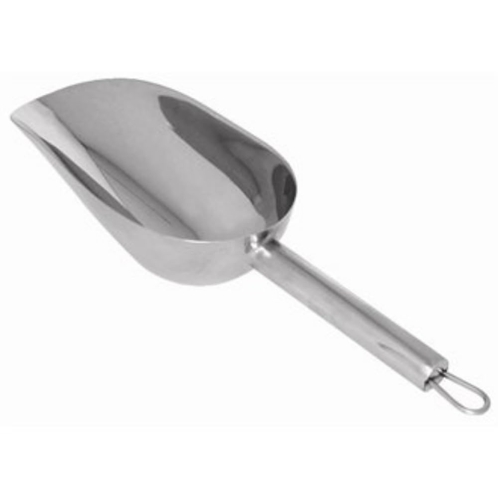 Stalwart CD271 Bar Ice Scoop, Stainless Steel, 8"