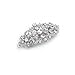 Sparkly Bride Bridal Hair Barrette Vintage Romancing Heart Rhinestone Crystal Small 2.5 inches